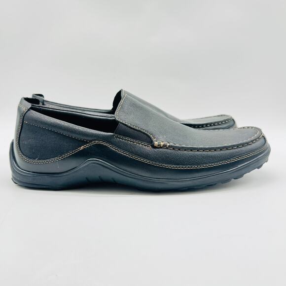 Cole Haan Shoes Mens 11 Black Leather Loafers Casual Driving Comfort Moccasin - Picture 1 of 12